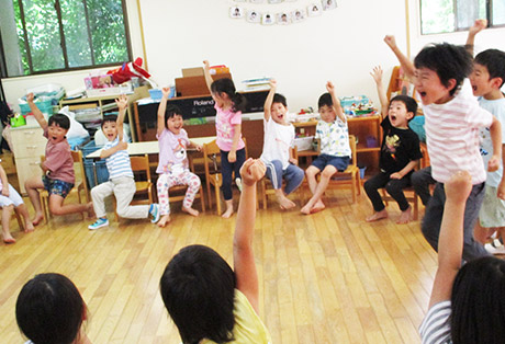 お泊まり保育（年長） 写真